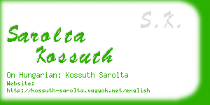 sarolta kossuth business card